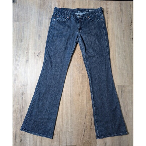 7 For All Mankind Blue Boot Cut Jeans - Picture 2 of 10